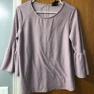 Cute Lavender Shirt. Fun sleeves